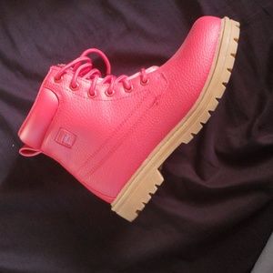 Red Fila boots